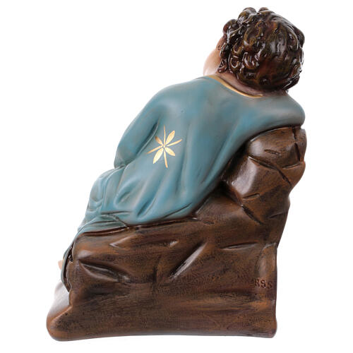 Statue Gesù bambino dormiente resina 30 cm dipinta 4