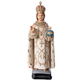 Statua Gesù bambino di Praga 40 cm resina dipinta