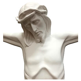 Estatua Cuerpo de Cristo fibra de vidrio blanca 105 cm