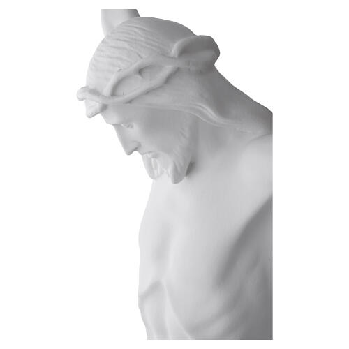 Estatua Cuerpo de Cristo fibra de vidrio blanca 105 cm 5