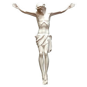 Statue Corps de Christ 105 cm fibre de verre blanche
