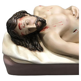Estatua Cristo muerto fibra de resina 50 cm pintada
