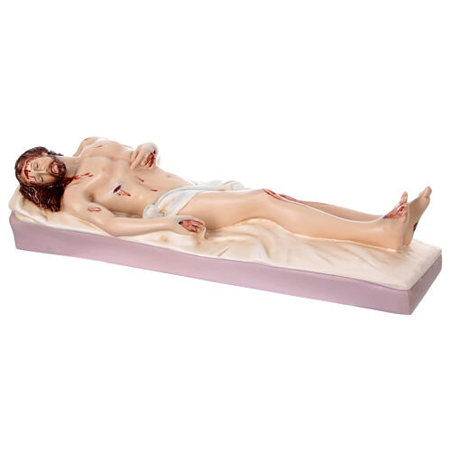 Estatua Cristo muerto fibra de resina 50 cm pintada 3
