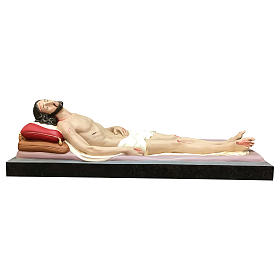 Estatua Cristo muerto fibra de vidrio 155 cm pintada