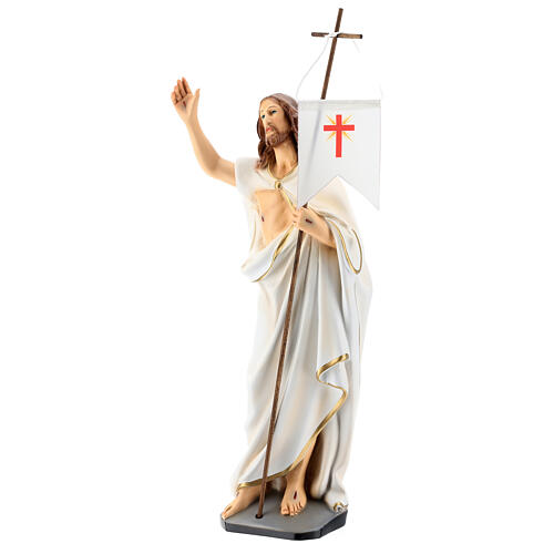 Statue of Resurrected Jesus in painted resin 40 cm 3