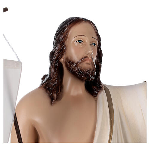 Estatua Cristo resucitado fibra de resina 50 cm pintada 4
