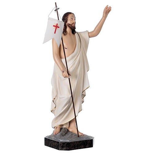 Estatua Cristo resucitado fibra de resina 50 cm pintada 5