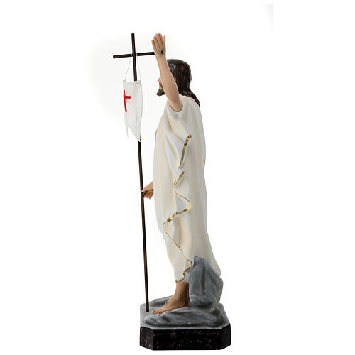 Statue, Auferstandener Christus, 85 cm, Glasfaserkunststoff, farbig gefasst, mit Glasaugen 8