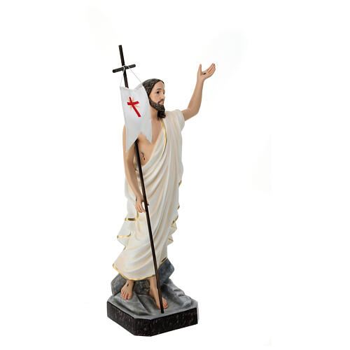 Estatua Cristo resucitado fibra de resina 85 cm pintada ojos de cristal 5