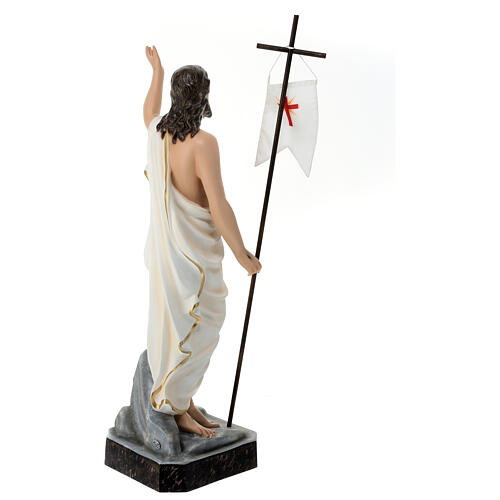 Estatua Cristo resucitado fibra de resina 85 cm pintada ojos de cristal 7