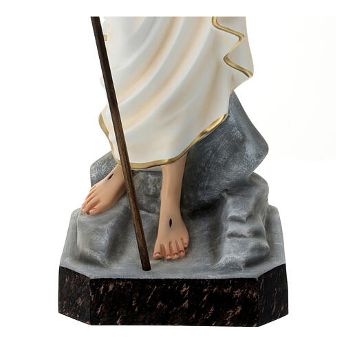 Estatua Cristo resucitado fibra de resina 85 cm pintada ojos de cristal 9