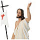 Estatua Cristo resucitado fibra de resina 85 cm pintada ojos de cristal s4