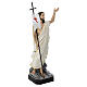 Estatua Cristo resucitado fibra de resina 85 cm pintada ojos de cristal s7