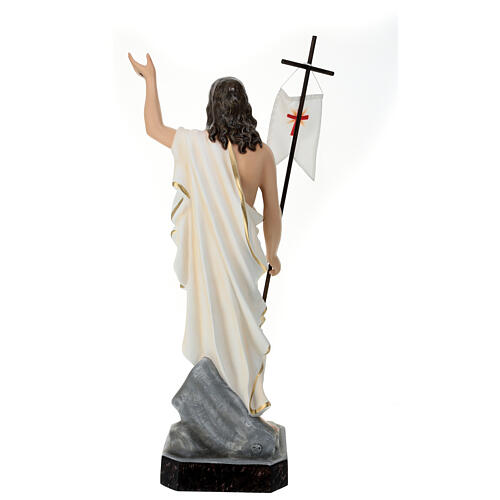 Statue Christ Ressuscité fibre de verre 85 cm peinte avec oeil de verre 10
