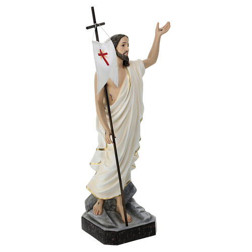 Statua Cristo risorto vetroresina 85 cm dipinta occhi vetro 7