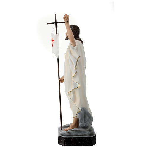Statua Cristo risorto vetroresina 85 cm dipinta occhi vetro 10