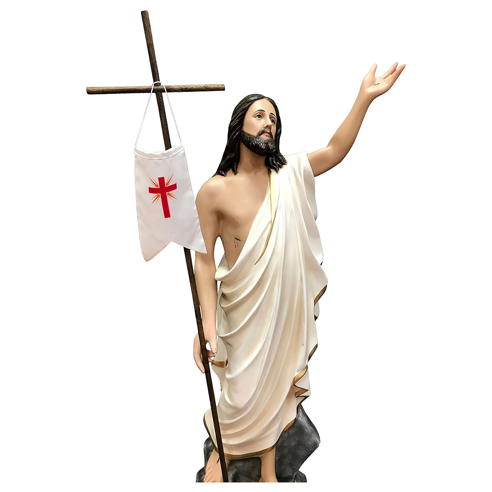Statue of Resurrected Jesus in painted fibreglass 110 cm online sales