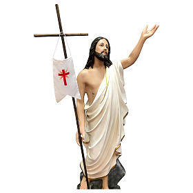 Estatua Cristo resucitado fibra de vidrio 110 cm pintada