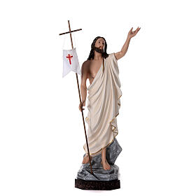 Estatua Cristo resucitado fibra de vidrio 110 cm pintada