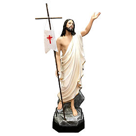 Statue Christ ressuscité fibre de verre 110 cm peinte