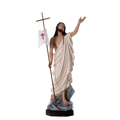 Statue Christ ressuscité fibre de verre 110 cm peinte 1