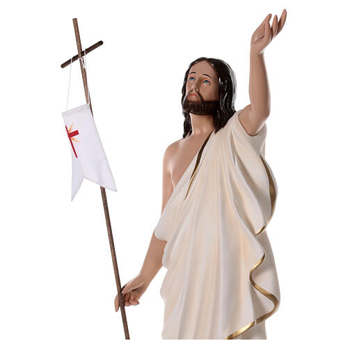 Statue Christ ressuscité fibre de verre 110 cm peinte 3