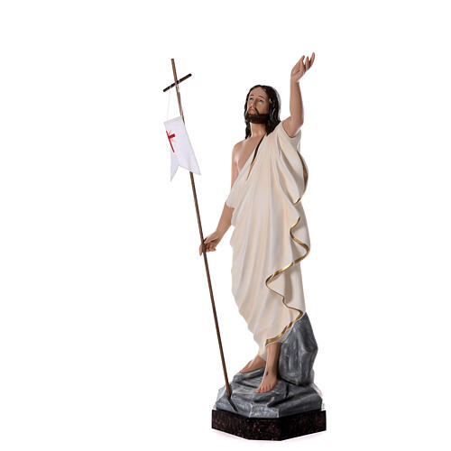 Statue Christ ressuscité fibre de verre 110 cm peinte 4