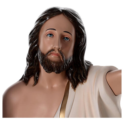 Statue Christ ressuscité fibre de verre 110 cm peinte 7