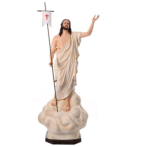 Statue of Resurrected Jesus in painted fibreglass with glass eyes 200 cm 1