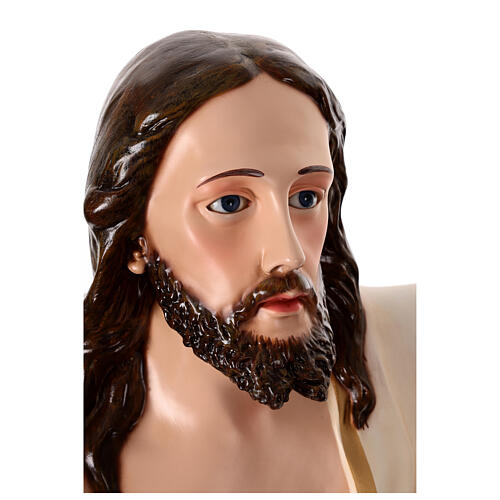 Statue of Resurrected Jesus in painted fibreglass with glass eyes 200 cm 9