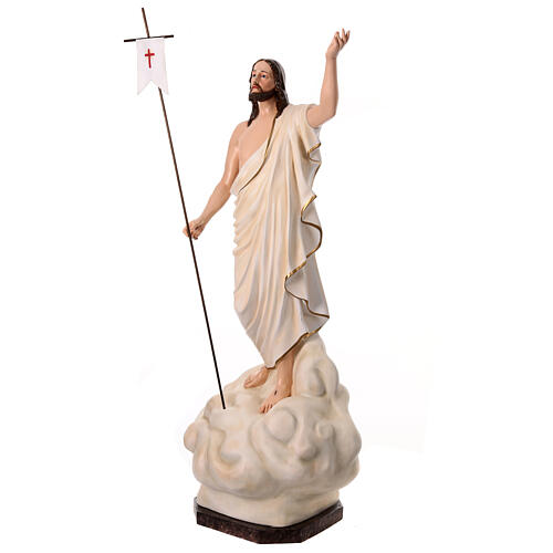 Statue Christ Ressuscité fibre de verre 200 cm peinte avec oeil de verre 4