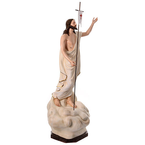 Statue Christ Ressuscité fibre de verre 200 cm peinte avec oeil de verre 8