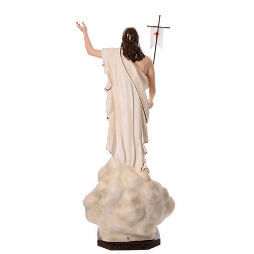 Statue Christ Ressuscité fibre de verre 200 cm peinte avec oeil de verre 14