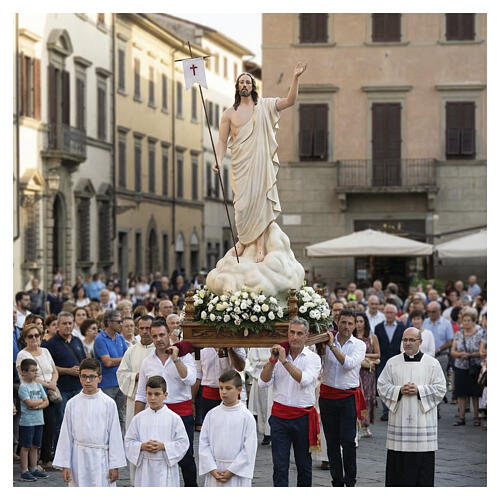 Statua Cristo risorto vetroresina 200 cm dipinta occhi vetro 2