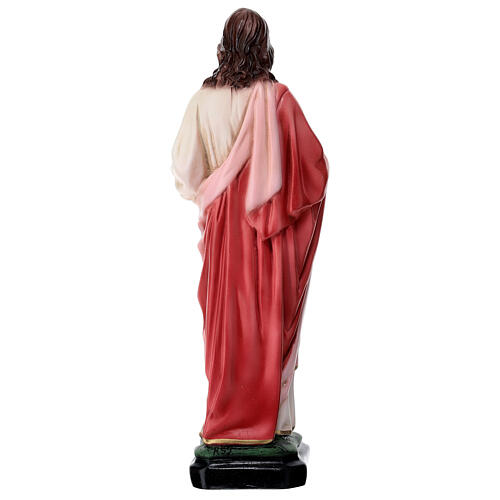 Statue of the Sacred Heart of Jesus in painted resin 30 cm 5