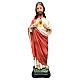 Statue of the Sacred Heart of Jesus in painted resin 40 cm s1