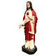 Statue of the Sacred Heart of Jesus in fibreglass 85 cm, glass eyes s3