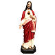 Estatua Jesús Sagrado Corazón 85 cm ojos de cristal fibra de resina pintada s1