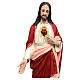 Estatua Jesús Sagrado Corazón 85 cm ojos de cristal fibra de resina pintada s2