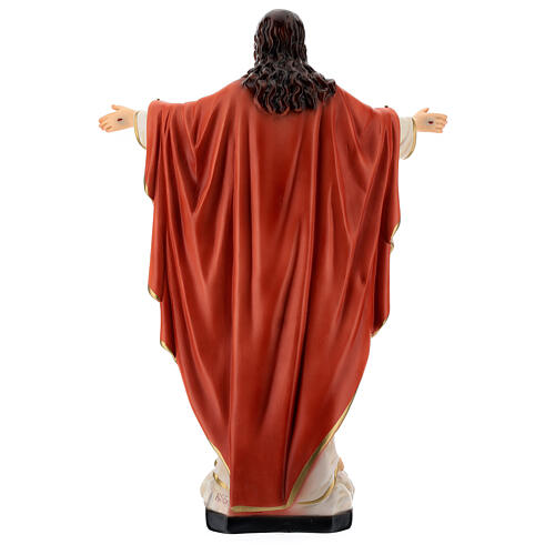 Statue of the Sacred Heart of Jesus with open arms in fibreglass 40 cm 7