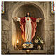 Statue of the Sacred Heart of Jesus with open arms in fibreglass 85 cm s4