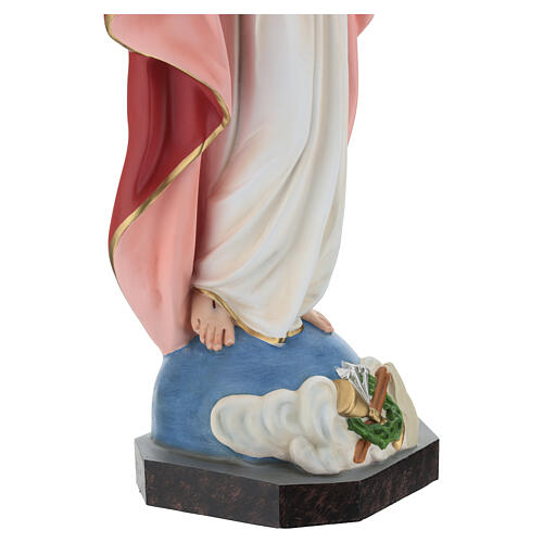 Estatua Jesús Sagrado Corazón brazos abiertos 85 cm fibra de resina pintada 10