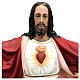 Estatua Jesús Sagrado Corazón brazos abiertos 85 cm fibra de resina pintada s2