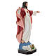 Statue Sacré-Coeur de Jésus bras ouverts 85 cm fibre de verre peinte s6