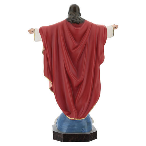 Statua Gesù Sacro Cuore braccia aperte 85 cm vetroresina dipinta 11