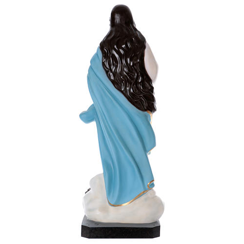 Virgen María del Murillo 155 cm fibra de vidrio coloreada ojos de vidrio 6