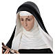 Virgen María del Murillo 155 cm fibra de vidrio coloreada ojos de vidrio s8