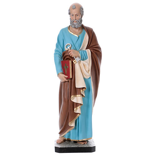 Saint Peter statue 110 cm painted fibreglass with GLASS EYES 1