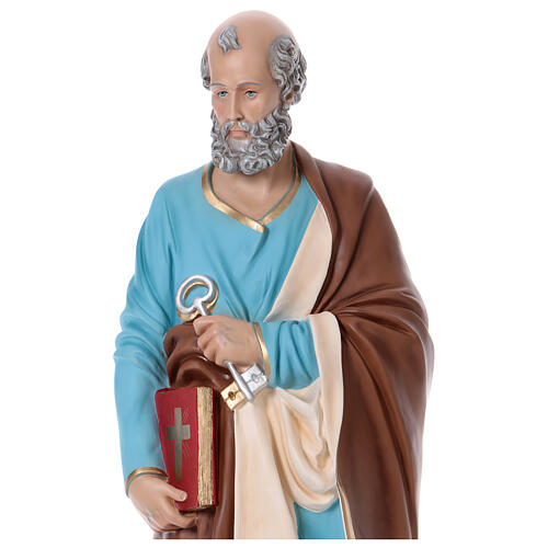 Saint Peter statue 110 cm painted fibreglass with GLASS EYES 2