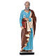 Saint Peter statue 110 cm painted fibreglass with GLASS EYES s1